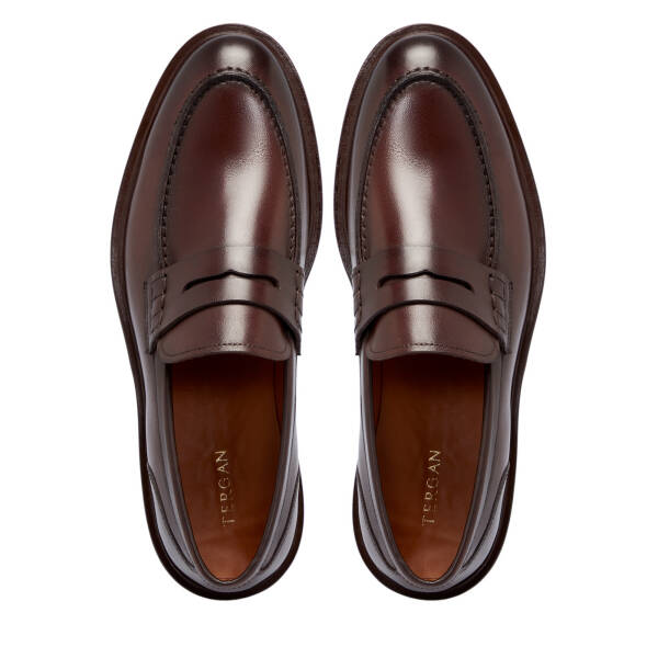 Kahverengi Deri Erkek Klasik Ayakkabı - E25S1AY57455-O8T - 5