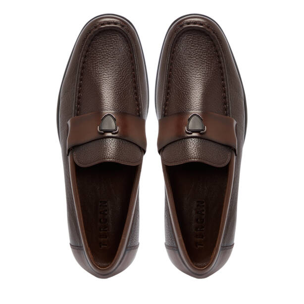 Kahverengi Deri Erkek Klasik Ayakkabı - E25S1AY57487-A24 - 5