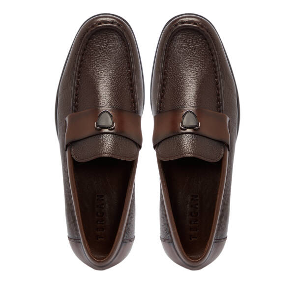 Kahverengi Deri Erkek Klasik Ayakkabı - E25S1AY57487-A24 - 5