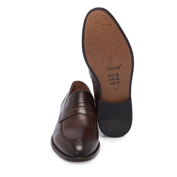 Kahverengi Deri Erkek Klasik Ayakkabı - E25S1AY57530-B90 - 4