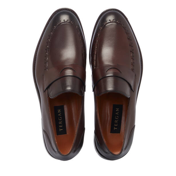 Kahverengi Deri Erkek Klasik Ayakkabı - E25S1AY57530-B90 - 5