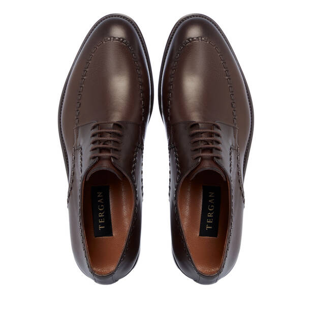 Kahverengi Deri Erkek Klasik Ayakkabı - E25S1AY57531-B90 - 5