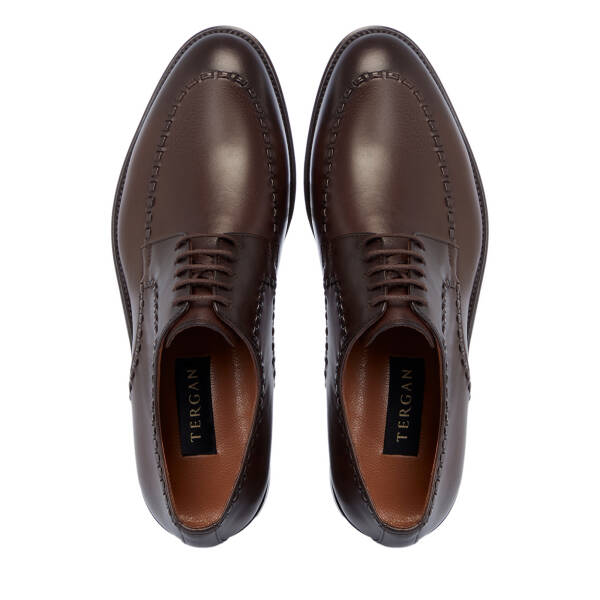 Kahverengi Deri Erkek Klasik Ayakkabı - E25S1AY57531-B90 - 5