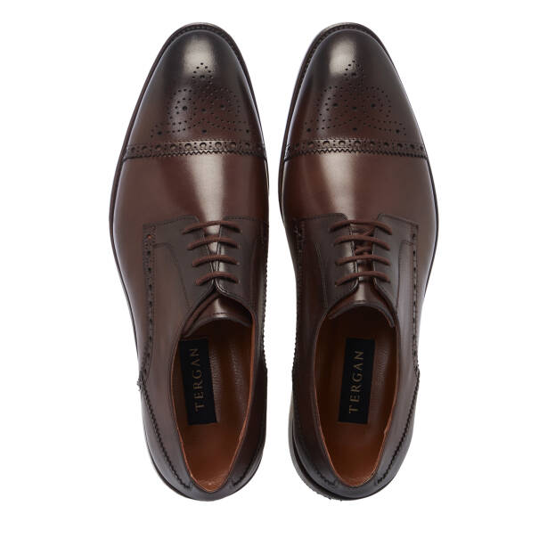Kahverengi Deri Erkek Klasik Ayakkabı - E25S1AY57533-B90 - 5