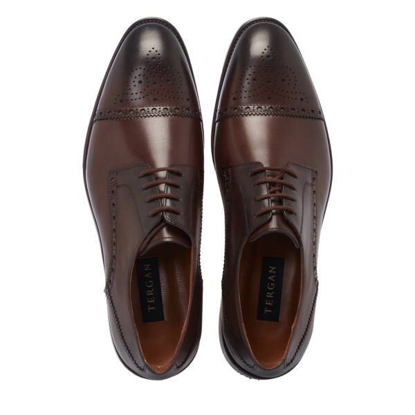 Kahverengi Deri Erkek Klasik Ayakkabı - E25S1AY57533-B90 - 5