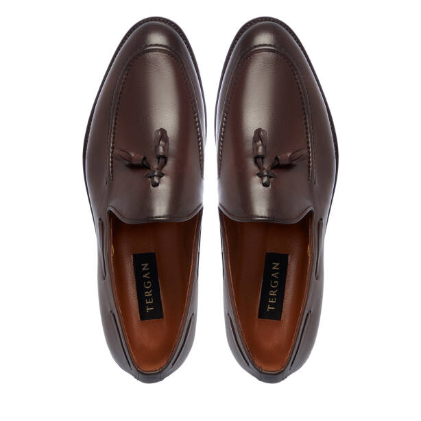 Kahverengi Deri Erkek Klasik Ayakkabı - E25S1AY57534-B90 - 5