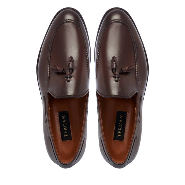 Kahverengi Deri Erkek Klasik Ayakkabı - E25S1AY57534-B90 - 5
