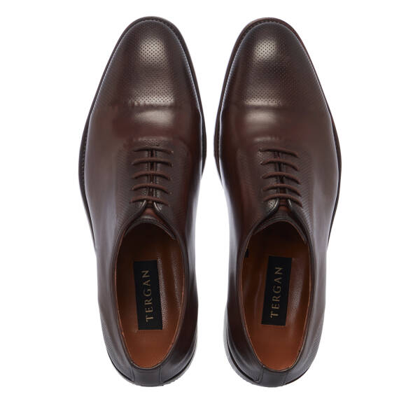 Kahverengi Deri Erkek Klasik Ayakkabı - E25S1AY57535-B90 - 5