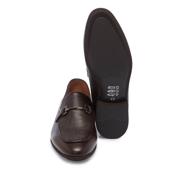 Kahverengi Deri Erkek Klasik Ayakkabı - E25S1AY57536-A42 - 4