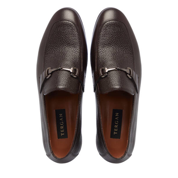 Kahverengi Deri Erkek Klasik Ayakkabı - E25S1AY57536-A42 - 5