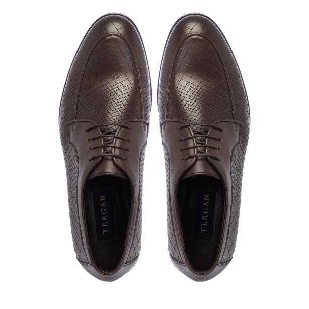 Kahverengi Deri Erkek Klasik Ayakkabı - E25S1AY57554-B90 - 5