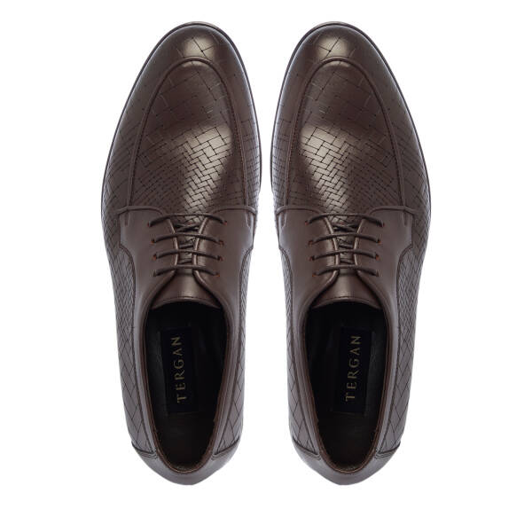 Kahverengi Deri Erkek Klasik Ayakkabı - E25S1AY57554-B90 - 5