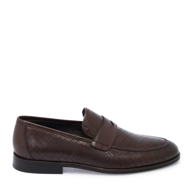 Kahverengi Hakiki Deri Erkek Klasik Ayakkabı - E25S1AY57555-B90 - 1