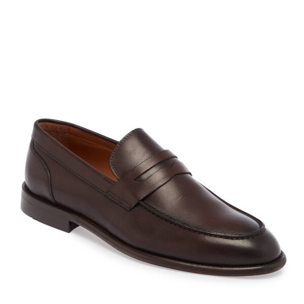 Kahverengi Deri Erkek Klasik Ayakkabı - E25S1AY57573-B90 - 1