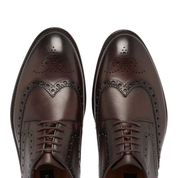 Kahverengi Deri Erkek Klasik Ayakkabı - E25S1AY57574-B90 - 5