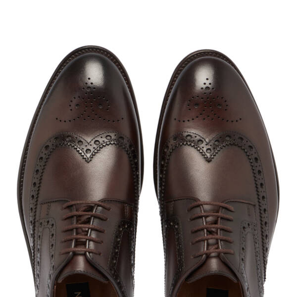 Kahverengi Deri Erkek Klasik Ayakkabı - E25S1AY57574-B90 - 5
