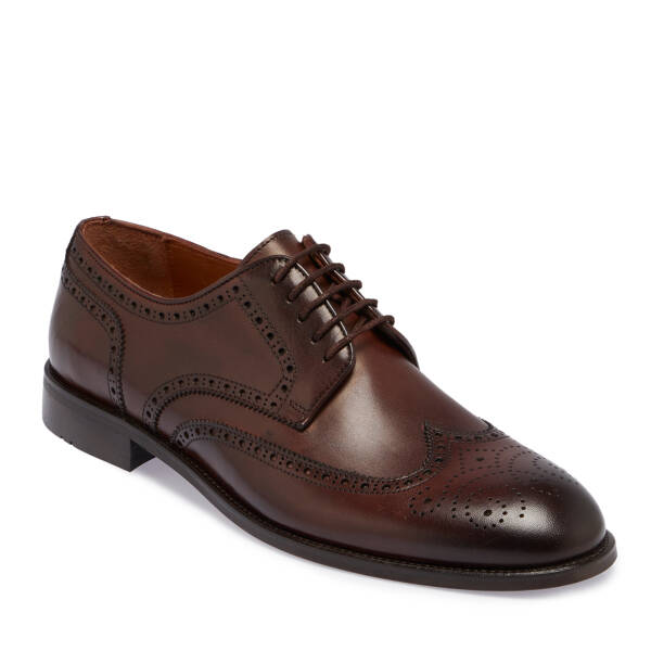 Kahverengi Deri Erkek Klasik Ayakkabı - E25S1AY57579-B90 - 1