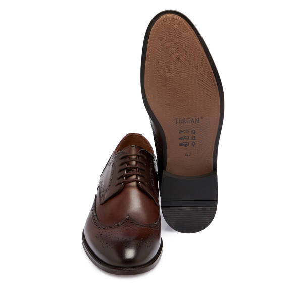 Kahverengi Deri Erkek Klasik Ayakkabı - E25S1AY57579-B90 - 4