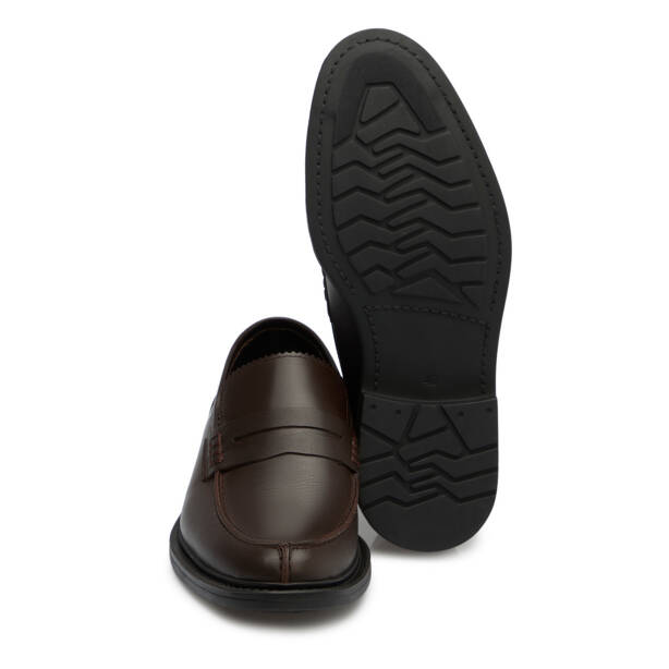 Kahverengi Hakiki Deri Erkek Klasik Ayakkabı - E25S1AY57649-A24 - Tergan