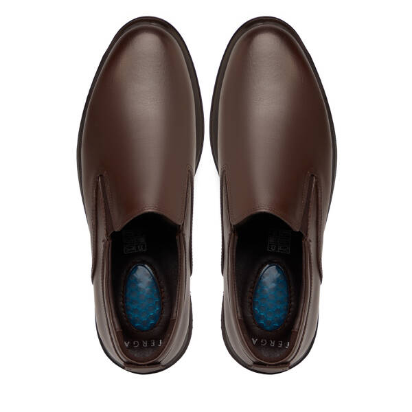 Kahverengi Hakiki Deri Erkek Klasik Ayakkabı - E25S1AY57686-A24 - 5