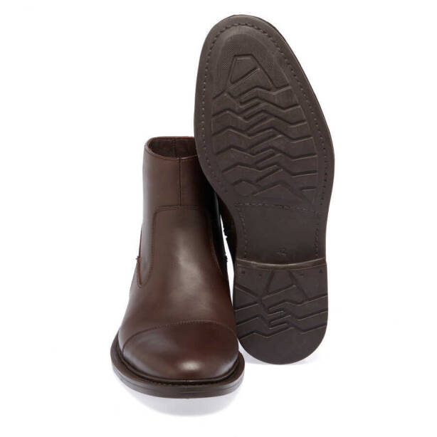 Kahverengi Hakiki Deri Erkek Klasik Bot - E23K1BT56416-A24 - 4