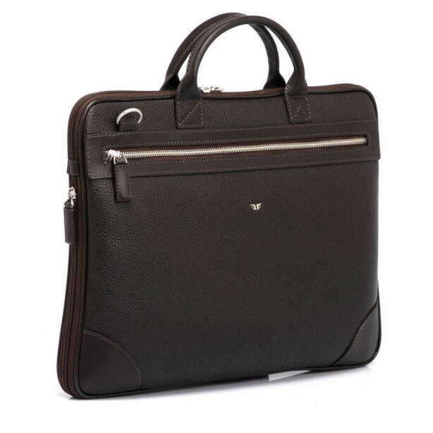 Kahverengi Deri Erkek Laptop Çantası - S1LC00021111-P18 - 2