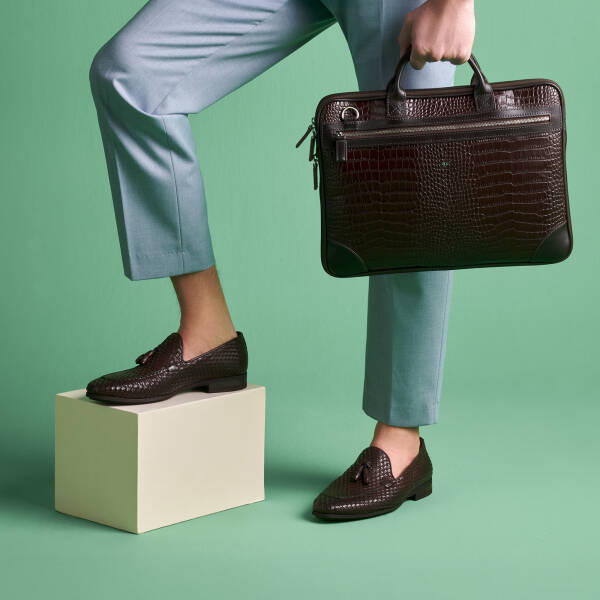 Kahverengi Hakiki Deri Erkek Laptop Çantası - S1LC00021111-T1A - 5