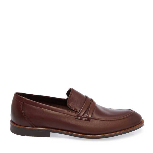 Kahverengi Hakiki Deri Erkek Loafer - E24I1AY56681-M5Z - 1