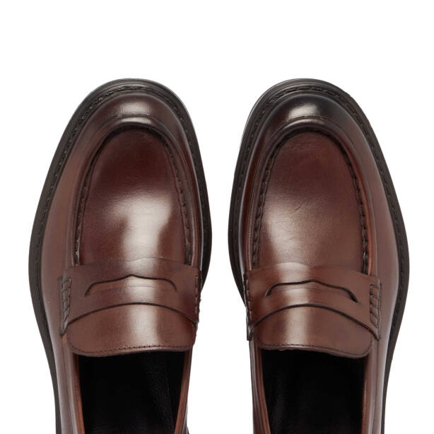 Kahverengi Deri Erkek Loafer - E24S1AY57041-B90 - 5