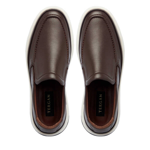 Kahverengi Hakiki Deri Erkek Loafer - E25I1AY57290-A24 - 5
