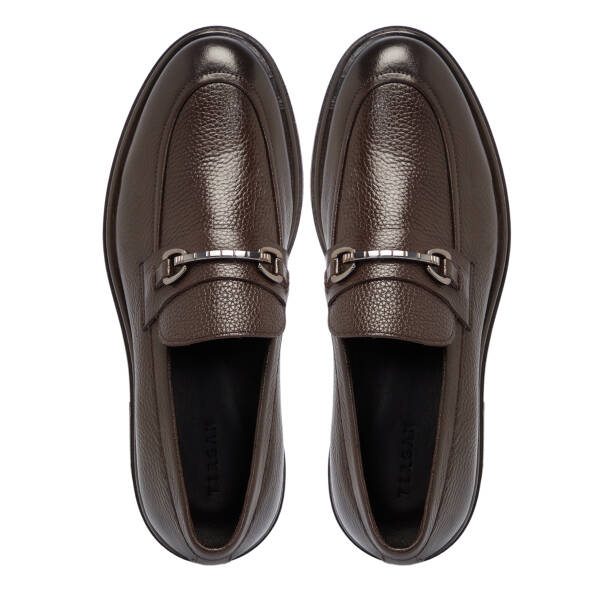 Kahverengi Deri Erkek Loafer - E25S1AY57375-A24 - 5