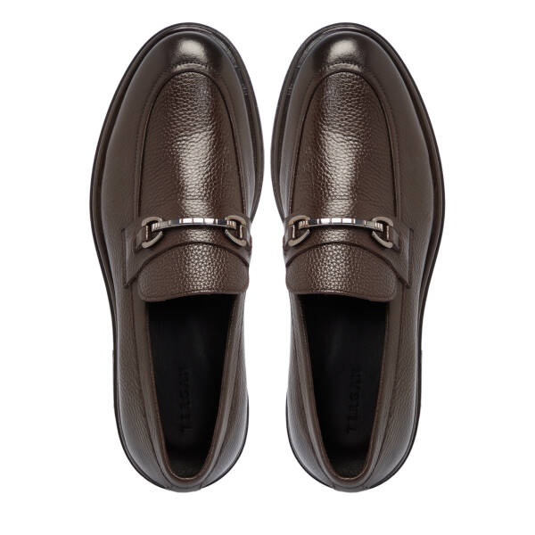 Kahverengi Deri Erkek Loafer - E25S1AY57375-A24 - 5