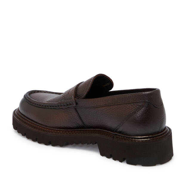 Kahverengi Deri Erkek Loafer - E25S1AY57405-A24 - 2
