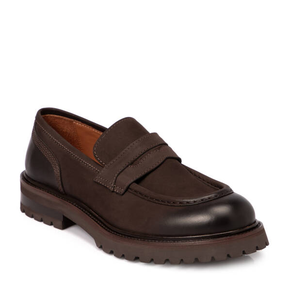 Kahverengi Deri Erkek Loafer - E25S1AY57459-A24 - 1