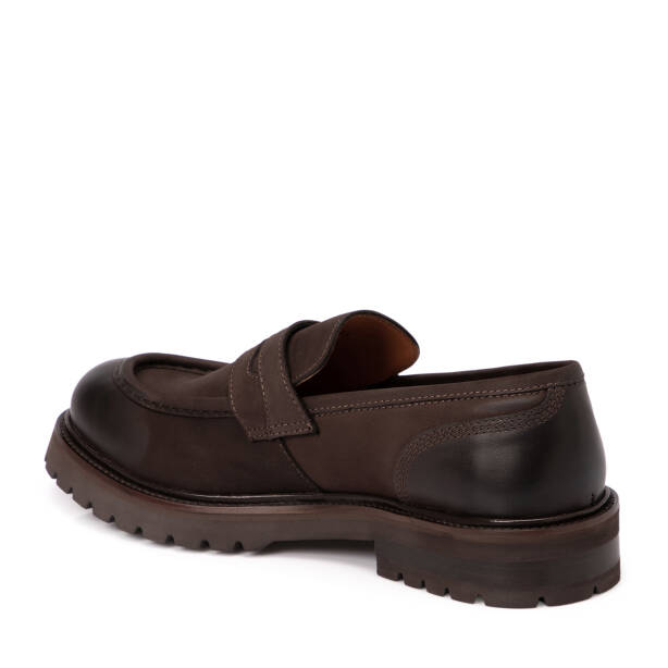 Kahverengi Deri Erkek Loafer - E25S1AY57459-A24 - 2