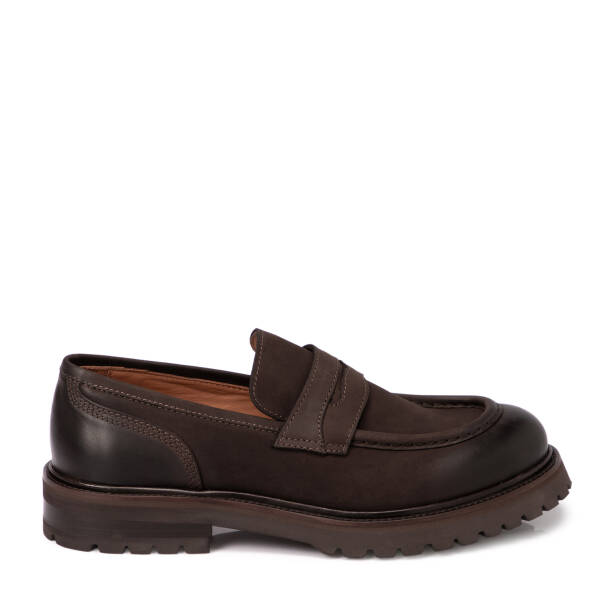 Kahverengi Deri Erkek Loafer - E25S1AY57459-A24 - 3