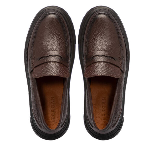 Kahverengi Hakiki Deri Erkek Loafer - E25S1AY57673-A42 - 5
