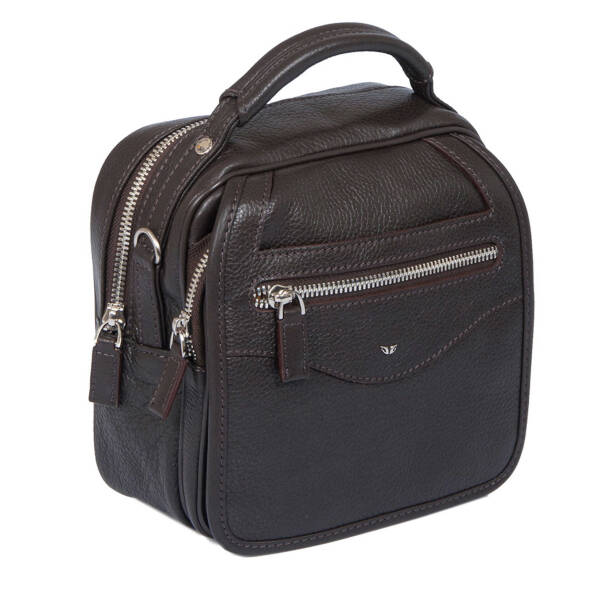 Kahverengi Deri Erkek Portföy Çantası - S1PC00002957-A7P - 2