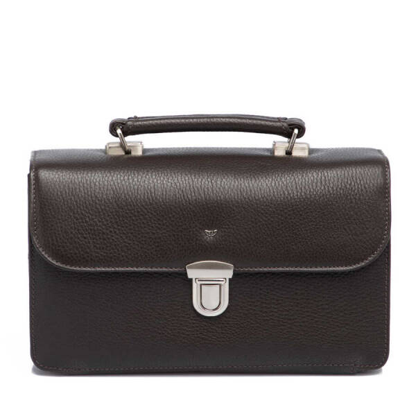 Kahverengi Deri Erkek Portföy Çantası - S1PC00022154-A42 - 1