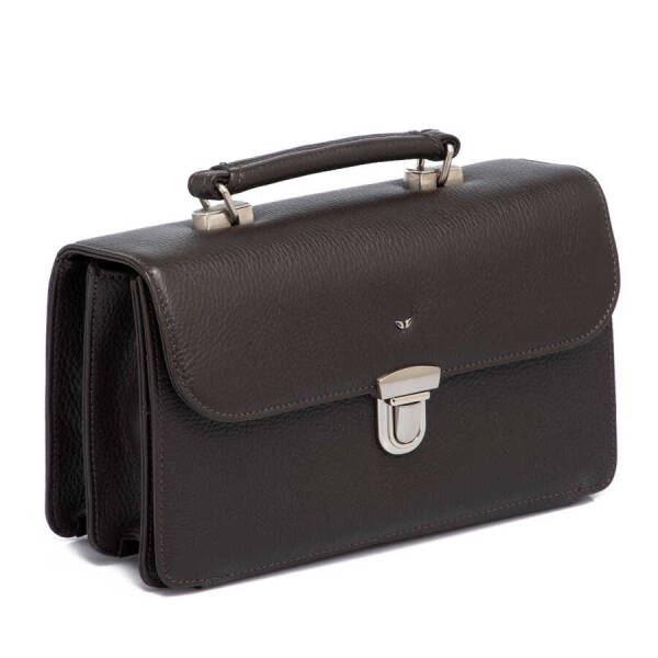 Kahverengi Deri Erkek Portföy Çantası - S1PC00022154-A42 - 2