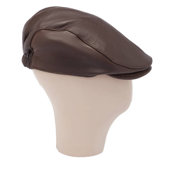 Kahverengi Deri Erkek Şapka - S1SPK0330005-Q4Q - 3
