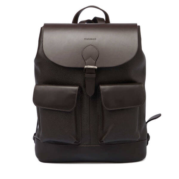 Kahverengi Deri Erkek Sırt Çantası - S1SR00021463-W14 - 1