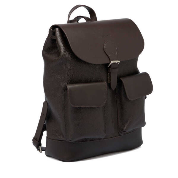 Kahverengi Deri Erkek Sırt Çantası - S1SR00021463-W14 - 2