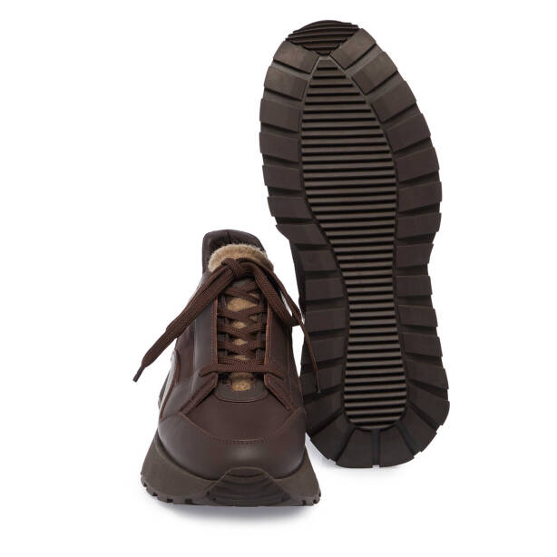 Kahverengi Hakiki Deri Erkek Sneaker - E23S1AY56358-I8M - 4