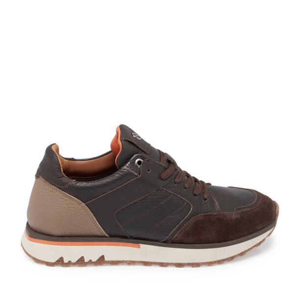 Kahverengi Deri Erkek Sneaker - E23S1AY56381-A24 - 3