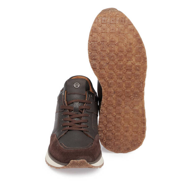 Kahverengi Deri Erkek Sneaker - E23S1AY56381-A24 - 4