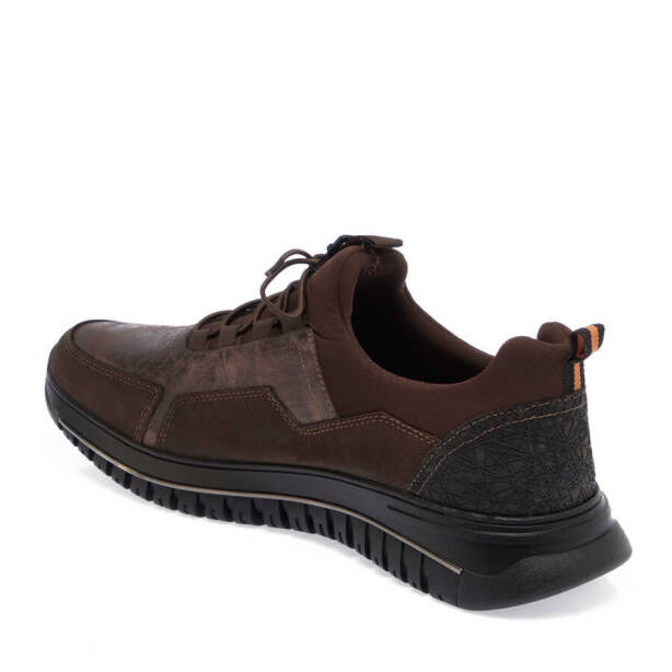Kahverengi Deri Erkek Sneaker - E23S1AY56388-A24 - 2