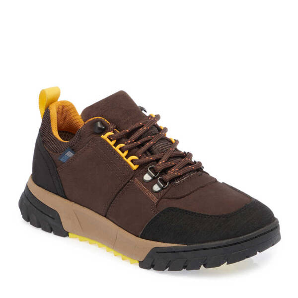 Kahverengi Deri Erkek Sneaker - E23S1AY56398-A24 - 1