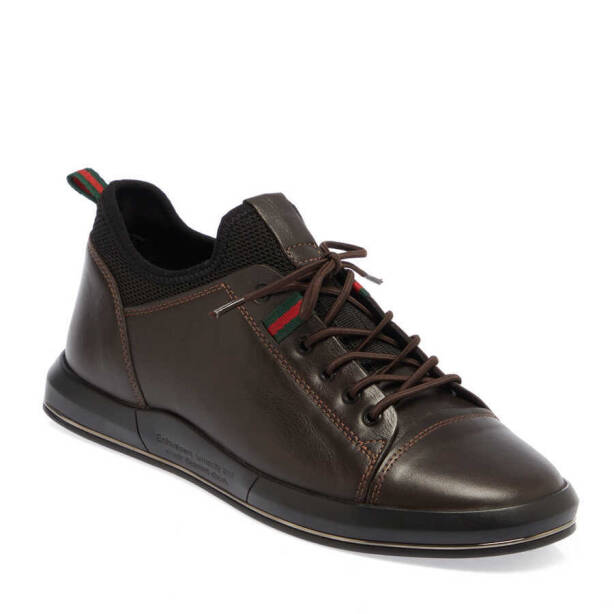 Kahverengi Hakiki Deri Erkek Sneaker - E23S1AY56401-A24 - 1