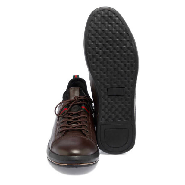 Kahverengi Hakiki Deri Erkek Sneaker - E24I1AY56623-A24 - 4